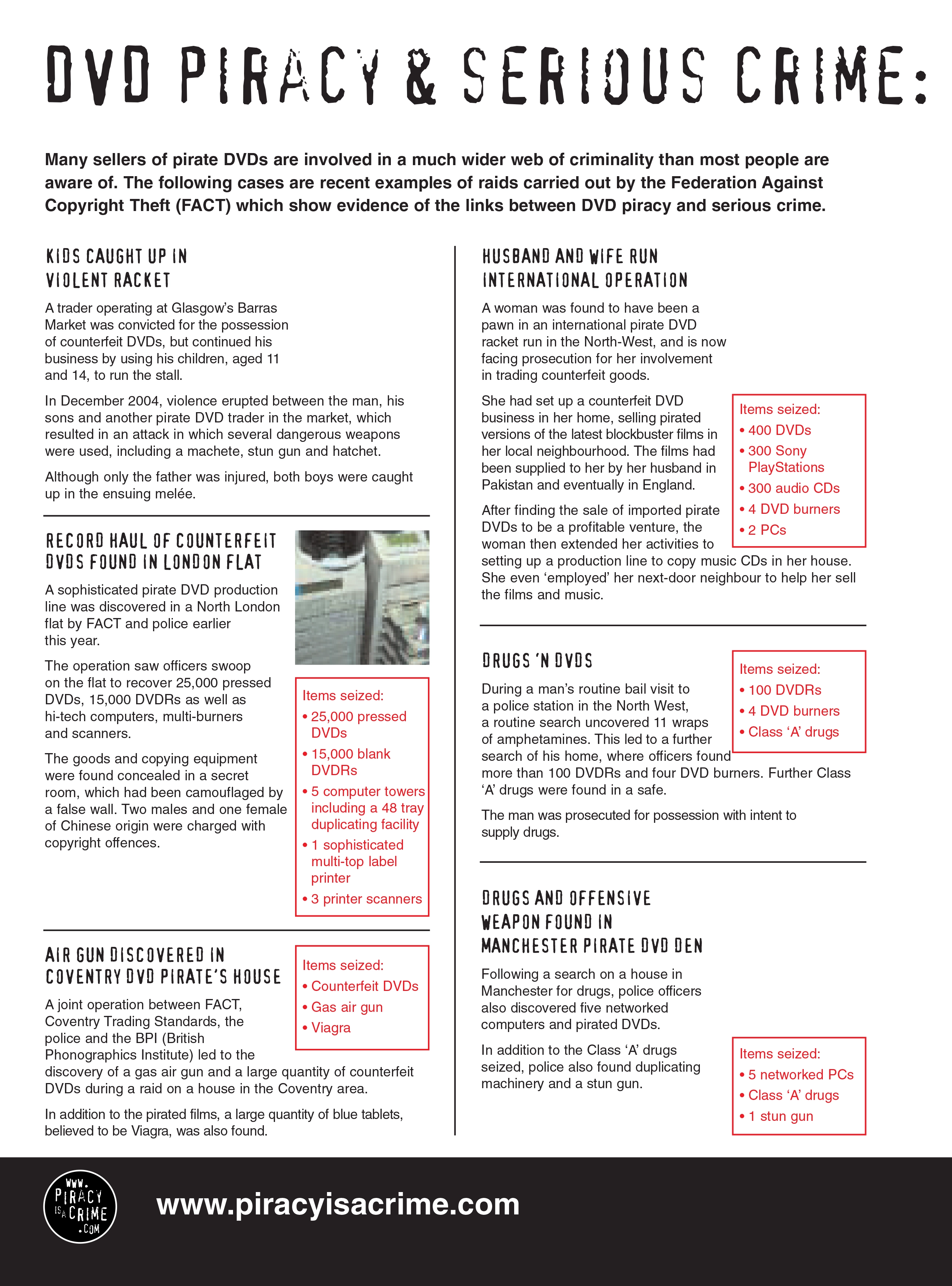 The brochure containing pirated fonts, from 2005.